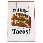 Taco Tacos Funny Birthday Medium Cadeauzakje (Achterkant)