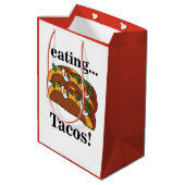 Taco Tacos Funny Birthday Medium Cadeauzakje (Achterkant Gekanteld)