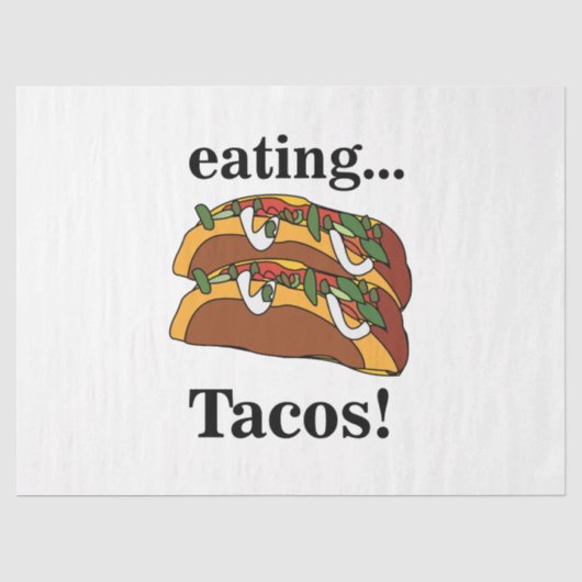 Taco Tacos Grappige Verjaardag Tissuepapier (Voorkant)