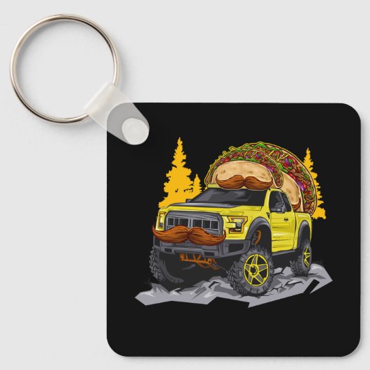 Taco Tacos Truck TRD Overlanding Overland 4x4 Truc Sleutelhanger (Voorkant)
