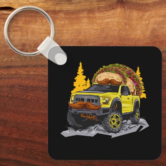 Taco Tacos Truck TRD Overlanding Overland 4x4 Truc Sleutelhanger (Voorkant)
