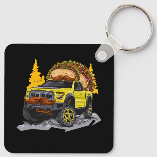 Taco Tacos Truck TRD Overlanding Overland 4x4 Truc Sleutelhanger (Achterkant)
