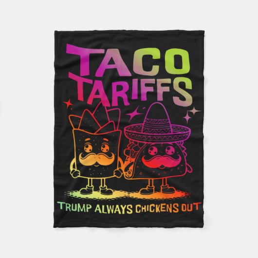 Taco Tarieven Trump Piept Altijd Fleece Deken (Voorkant)