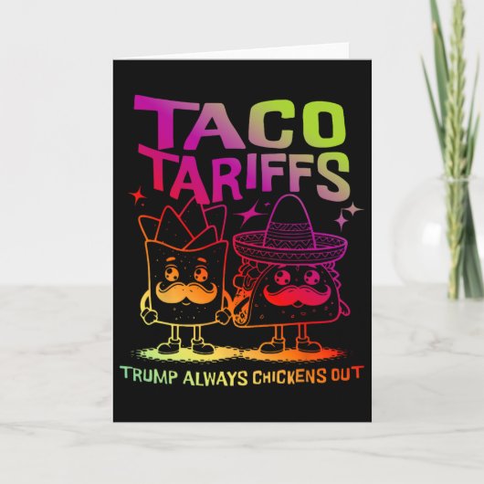 Taco Tarieven Trump Piept Altijd Kaart (Voorkant)