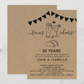 Taco Tequila Cheers & Beers Trouwdag Jubileum Kaart (Voorkant / Achterkant)