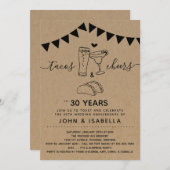 Taco Tequila Cheers & Beers Trouwjubileum Kaart (Voorkant / Achterkant)
