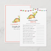 Taco & Tequila Feest Trivia-spellen voor koppel br Kaart (Voorkant / Achterkant)
