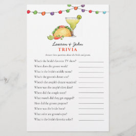 Taco & Tequila Fiesta Couple's Shower Trivia games