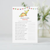 Taco & Tequila Fiesta Couple's Shower Trivia games Kaart (Staand voorkant)