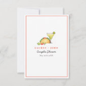 Taco & Tequila Fiesta Koppel Bruidsfeest Trivia-sp Kaart (Achterkant)