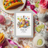 Taco & Tequila Mexicaanse Fiesta bruiloft Bedankkaart
