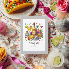 Taco & Tequila Mexicaanse Fiesta bruiloft Bedankkaart