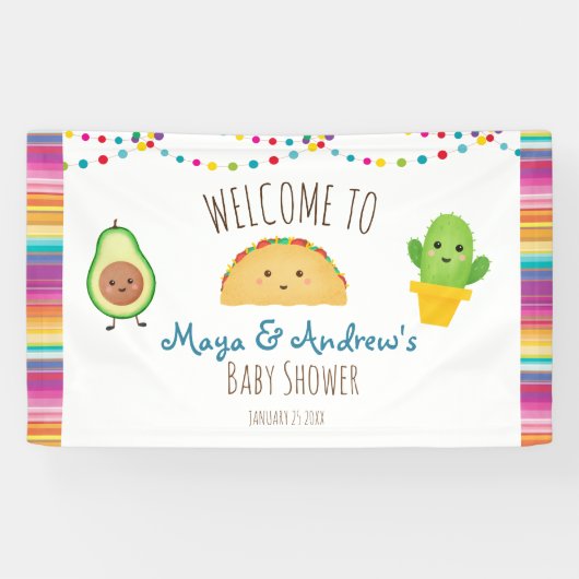 Taco Thégista Welkom Banner Colorful & Cute! (Horizontaal)