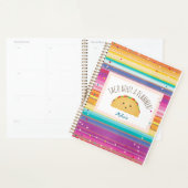 Taco thema planner met confetti kleurrijke serape (Display)