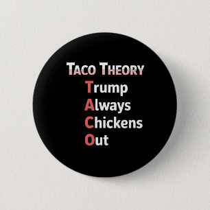 Taco Theorie Altijd Kip Uit Tacos Pun Ronde Button 5,7 Cm