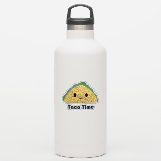 Taco Time Cute Kawaii Taco Sticker (Waterfles)