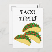 TACO TIME Delicious Tacos Illustratie Briefkaart (Voorkant / Achterkant)