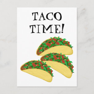 TACO TIME Delicious Tacos Illustratie Briefkaart