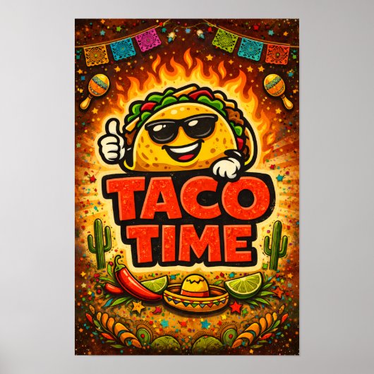 Taco Time - Fiesta Fiasco - Foodie Fiends Poster (Voorkant)