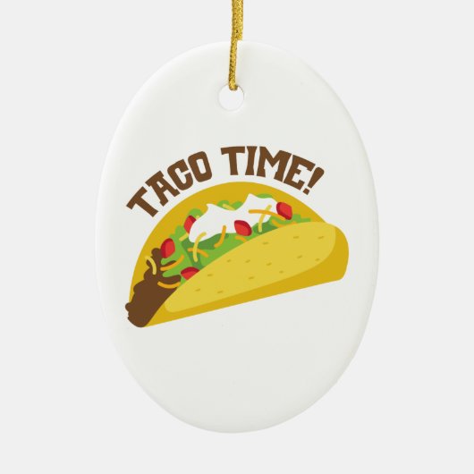 Taco Time Keramisch Ornament (Voorkant)