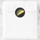 Taco Time - laten we taco's zwart eten Ronde Sticker (Tas)