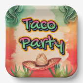 Taco Time Papieren Bordje (Voorkant)