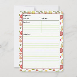 Taco Time Recipe Cards Kaart