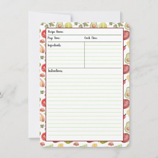 Taco Time Recipe Cards Kaart (Voorkant)