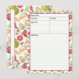 Taco Time Recipe Cards Kaart
