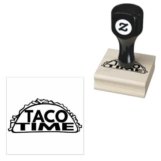 Taco Time Rubberstempel (Gestempeld)
