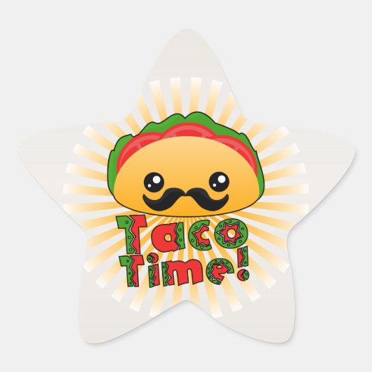 Taco Time Ster Sticker (Voorkant)