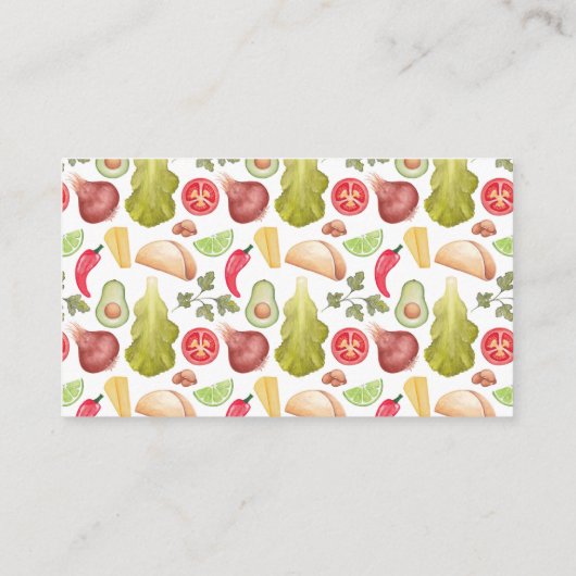 Taco Time Visitekaartje (Achterkant)