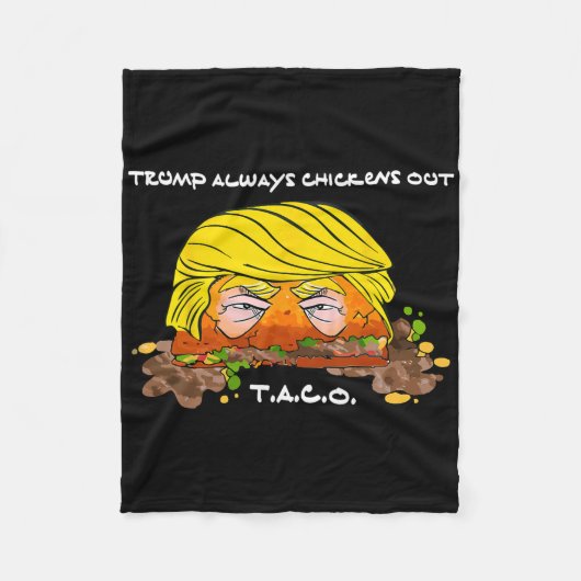 Taco Trade Chicken T.a.c.o Trump Altijd Kippen O Fleece Deken (Voorkant)