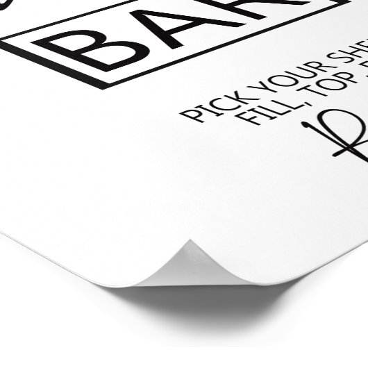 Taco-trouwbord 8x10 poster (Hoek)