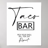Taco-trouwbord 8x10 poster (Voorkant)