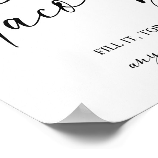 Taco-trouwbord 8x10 poster (Hoek)