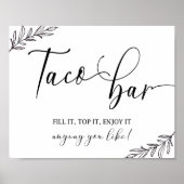 Taco-trouwbord 8x10 poster (Voorkant)