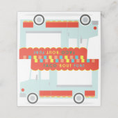 Taco Truck Foldover Labels voor Taco Bar! Plaatskaartje (Buitenkant ongevouwen)