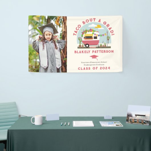 Taco Truck Foto Kinder Afstuderen Spandoek (Beurs)