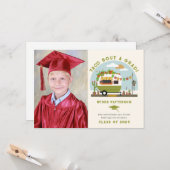 Taco Truck Groene Foto Kinder Afstuderen Kaart (Voorkant / Achterkant in situ)