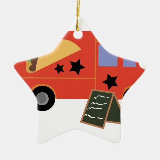 Taco Truck Keramisch Ornament (Voorkant)