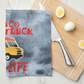 Taco Truck of my Life, Black, Waterverf Theedoek (Quarter Fold)