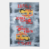 Taco Truck of my Life, Black, Waterverf Theedoek (Verticaal)