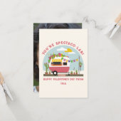 Taco Truck Pun Roze Camper School Valentijn Foto Kaart (Voorkant / Achterkant in situ)