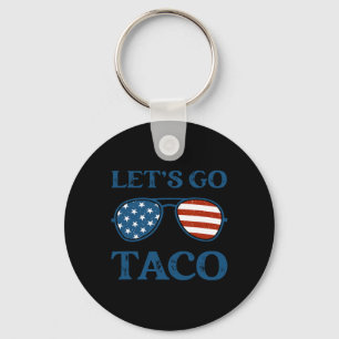 Taco Trump 2025 Retro Sungles Funny Let's Go Taco Sleutelhanger