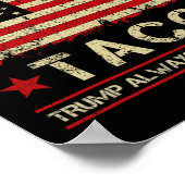 Taco Trump Gaat Altijd Op De Loop Grappig Laten We Poster (Hoek)