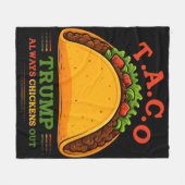 Taco Trump kipt altijd grappig uit Fleece Deken (Voorkant (Horizontaal))
