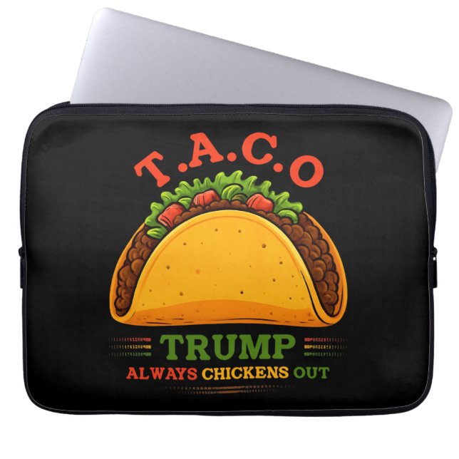 Taco Trump kipt altijd grappig uit Laptop Sleeve (Voorkant)
