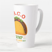Taco Trump kipt altijd grappig uit Latte Mok (Rechterhoek)