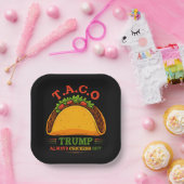 Taco Trump kipt altijd grappig uit Papieren Bordje (Feest)